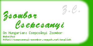 zsombor csepcsanyi business card
